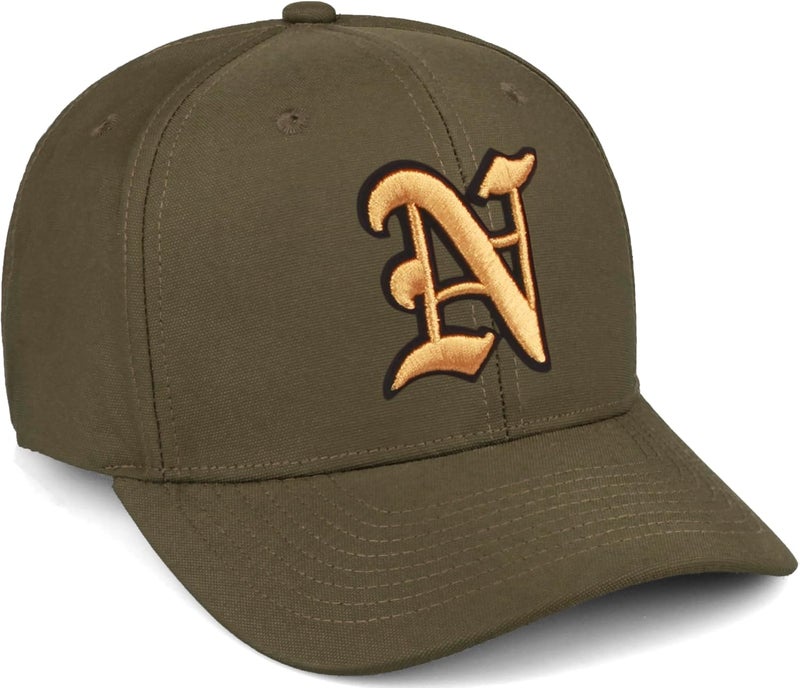 Daxton Store Premium Mid Profile Hat Semi Curved Visor Cap Black Gold Gothic Embroidered A to Z Letter Number Initial - Image 1